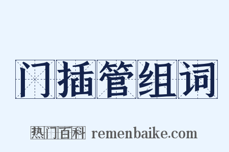 门插管组词是什么意思的图片